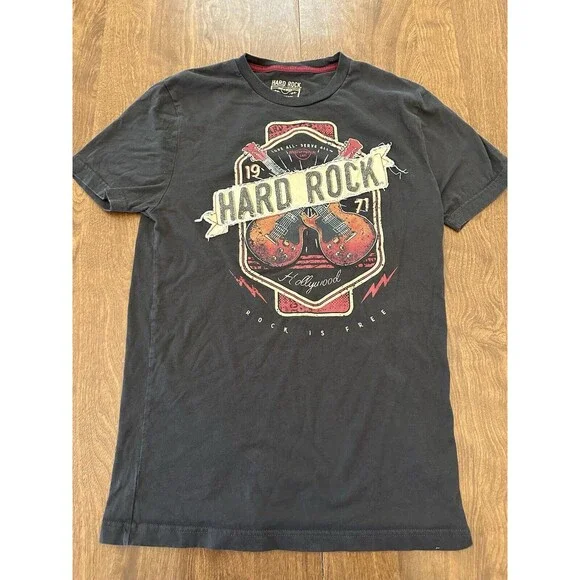 Hard Rock T-shirt Men’s S Charcoal Atlantic City Love All Serve All Rock Is Free - Picture 1 of 8